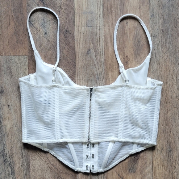 White Fox Boutique Mesh Corset Top - Picture 3 of 6